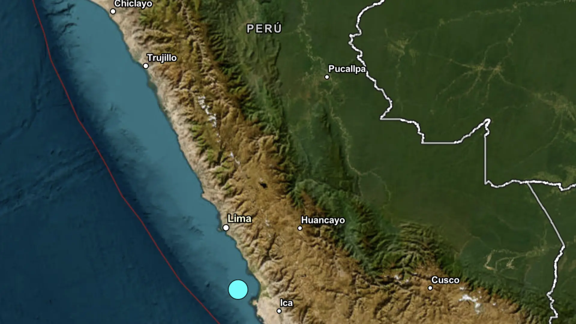Un terremoto de magnitud 5.1 sacude la costa sur de Perú