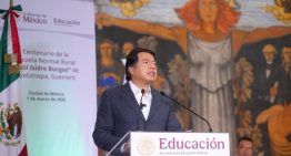 Mario Delgado encabeza ceremonia por los 100 años de la Normal Rural de Ayotzinapa; reconoce su legado para la Nueva Escuela Mexicana