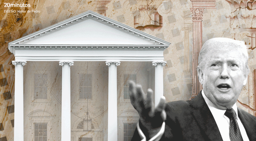 Trump quiere 'cargarse' el estilo jónico de las columnas de la Casa Blanca y reconvertirlas al estilo corintio «de orden más elevado»
