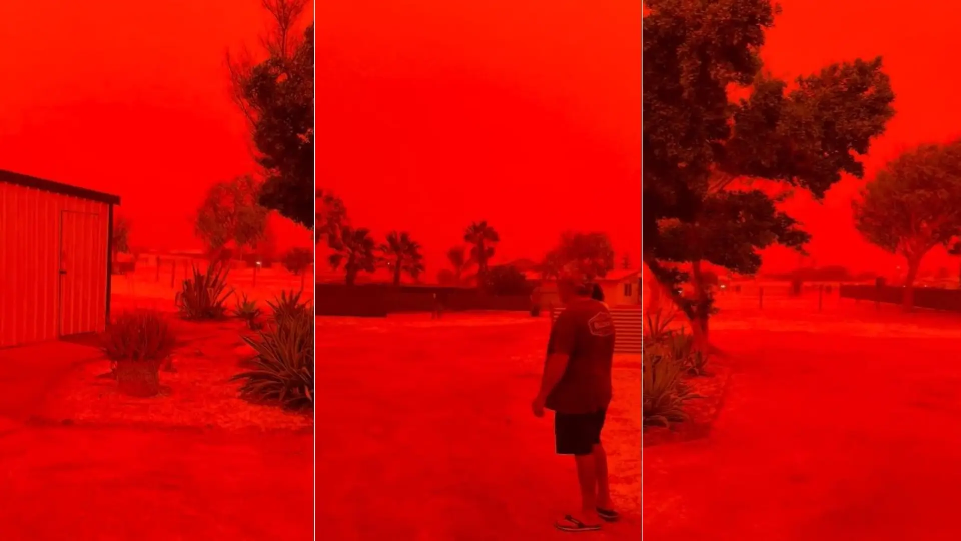 El ciclón Narelle azota Australia y tiñe los cielos de color rojo sangre