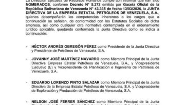 Régimen chavista ratificó a Héctor Obregón como presidente de Pdvsa