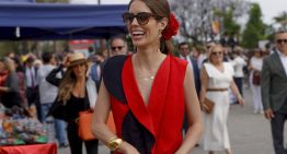 Sin traje de flamenca pero con un vestido de invitada precioso, Sofía Palazuelo es la más elegante de la Feria de Abril de Sevilla