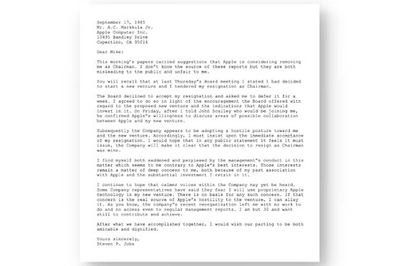 Carta Steve Jobs