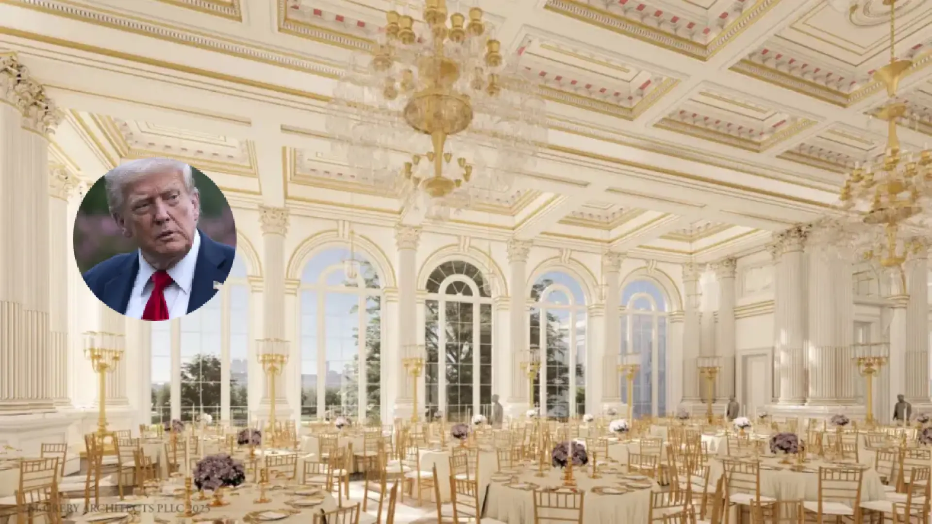 Por qué el tiroteo en el Hilton puede ser usado por Trump para desencallar su plan de construir un salón de baile en la Casa Blanca