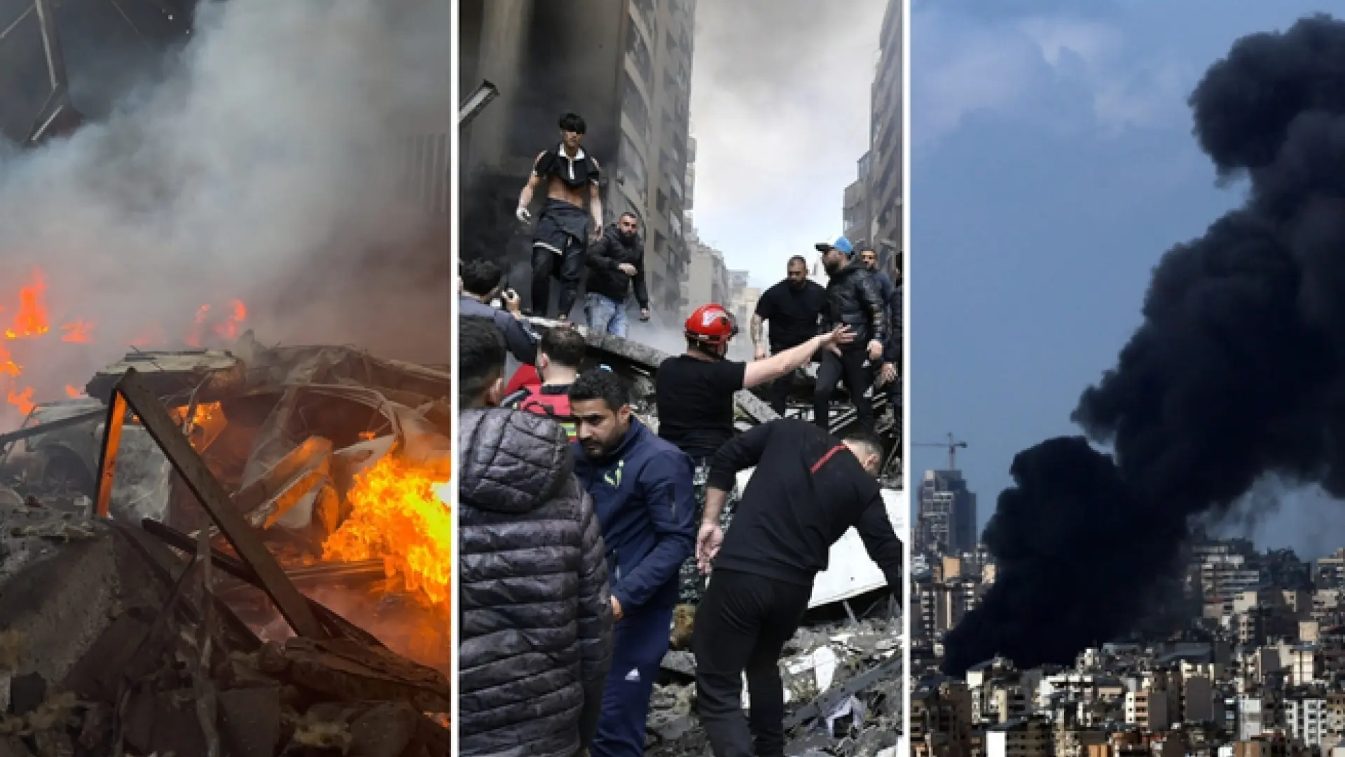 El cielo de Beirut convertido en ceniza y humo: las impactantes imágenes del ataque masivo de Israel contra el Líbano