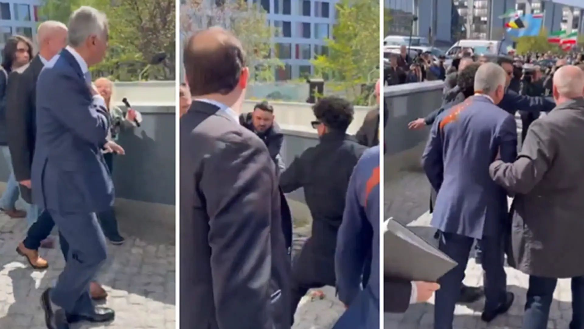 Reza Pahlaví, hijo del sha de Irán, agredido en Berlín: un individuo ha sido arrestado tras lanzarle pintura naranja por la espalda