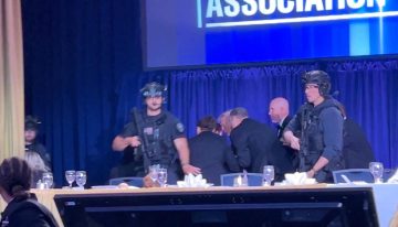 Trump sale resguardado de cena de corresponsales en la Casa Blanca tras presunto tiroteo