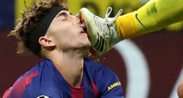 La foto más estremecedora del partidazo de Champions entre Atlético de Madrid y Barcelona: los tapones de Juan Musso sobre Fermín