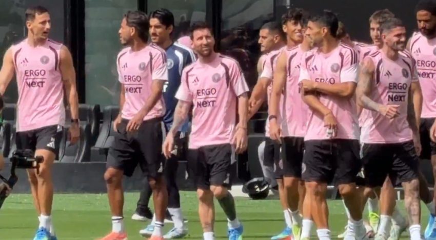 Lionel Messi se entrenó por primera vez en el nuevo estadio de Inter Miami, que tendrá una tribuna con su nombre