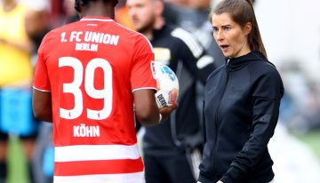 Marie-Louise Eta hizo historia en Europa: debutó en Union Berlín y es la primera DT mujer en las cinco grandes ligas, aunque no pudo festejar