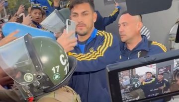 Boca tiene el apoyo de sus hinchas en Santiago y se reforzó la seguridad para evitar episodios de violencia, aunque ya se registró un robo cerca del hotel