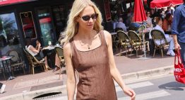 El mini vestido de lino color tabaco de Poppy Delevingne da el pistoletazo de salida a la nueva temporada después del cambio de armario