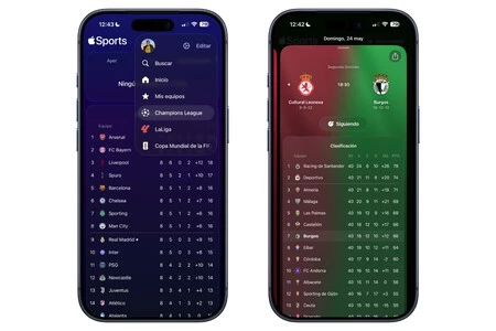 Interfaz De La App Apple Sports