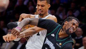 La NBA sorprendió con la sanción a Wembanyama tras su codazo a  Naz Reid, en los playoffs entre Spurs y Timberwolves