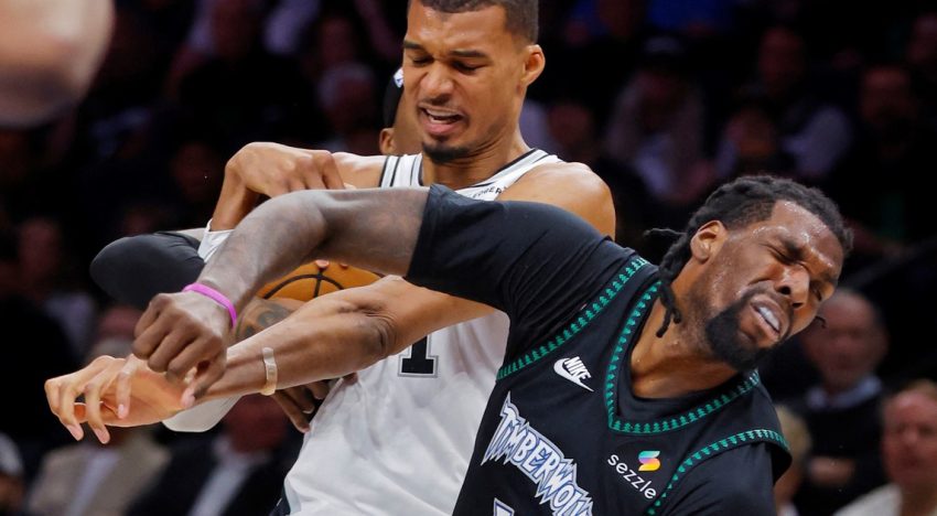 La NBA sorprendió con la sanción a Wembanyama tras su codazo a  Naz Reid, en los playoffs entre Spurs y Timberwolves