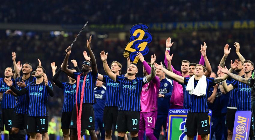 Inter asegura título de Italia a falta de tres jornadas