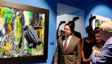 Inauguran exposición de Menchaca, “El murmullo de los océanos”, en el Museo Vivo del Muralismo