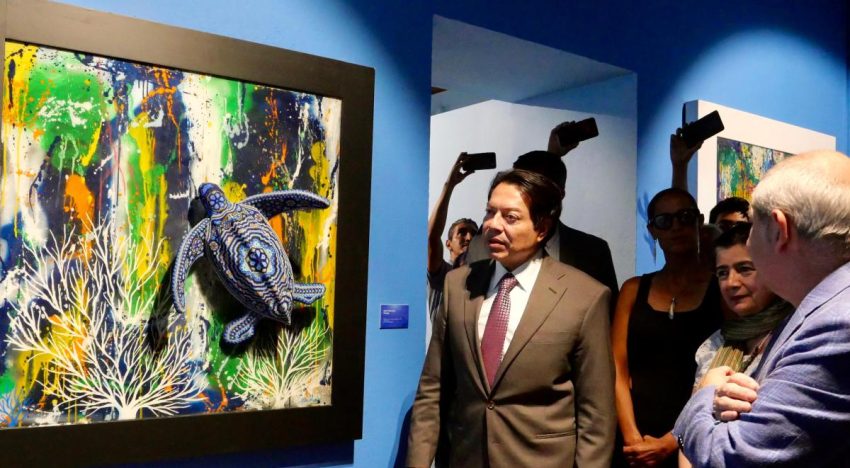 Inauguran exposición de Menchaca, “El murmullo de los océanos”, en el Museo Vivo del Muralismo