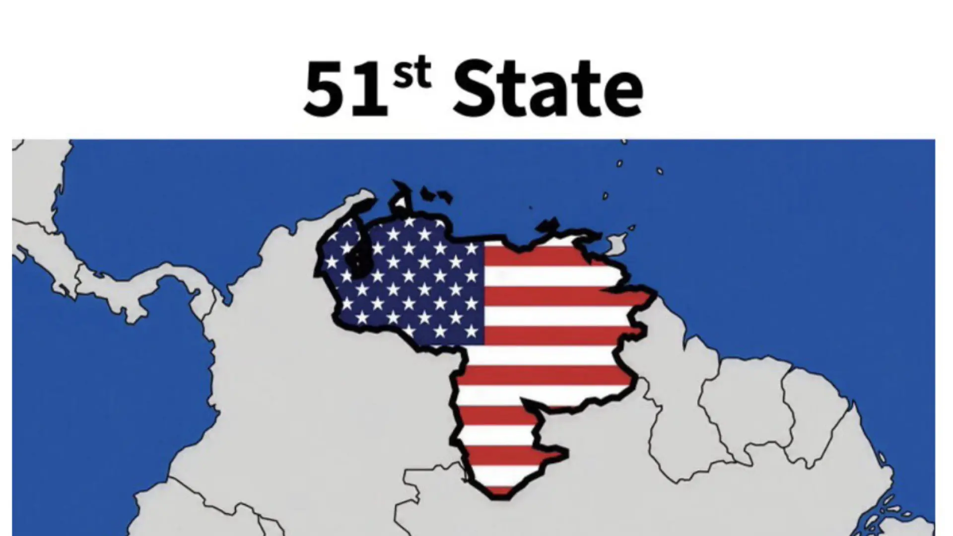 Trump provoca a Venezuela una vez más: publica una imagen del país pintado con la bandera de EEUU