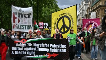 Miles de personas marchan en Londres en una protesta de ultraderecha y en una contramanifestación
