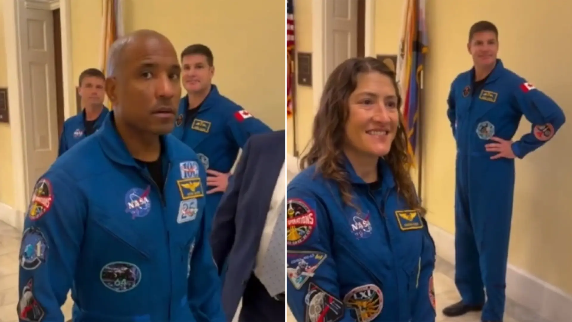 Un hombre increpa a los astronautas de Artemis II en el Capitolio y les acusa de mentir: «Nunca fuisteis al espacio»