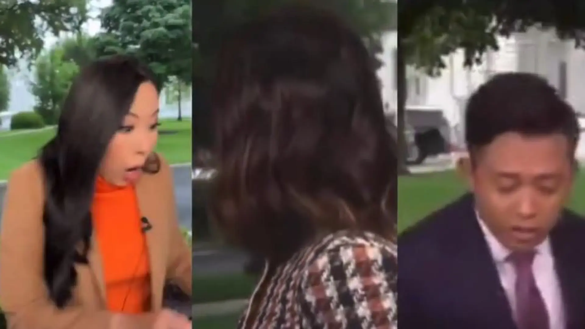 La reacción de los reporteros en directo durante el tiroteo junto a la Casa Blanca: agachados, confusos y confinados