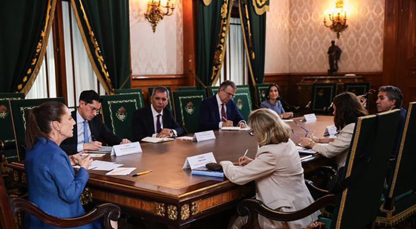 Sheinbaum se reúne con la presidenta del Banco Europeo de Inversiones, Nadia Calviño