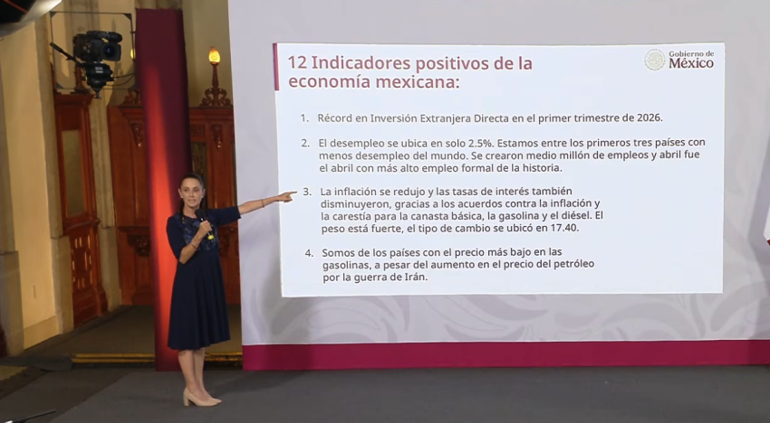 Sheinbaum responde con 12 datos económicos de México las críticas de las calificadoras