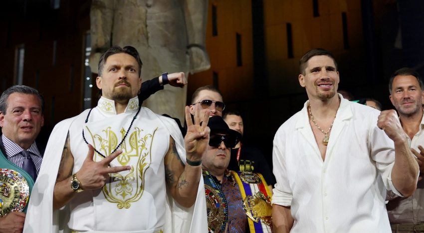 La última aventura de Oleksandr Usyk: el rey de los pesados pelea contra un kickboxer al pie de las pirámides de Egipto