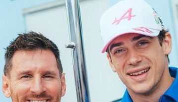 Messi dejó atrás la increíble derrota en el clásico y fue a ver a Colapinto en el Gran Premio de Miami de Fórmula 1