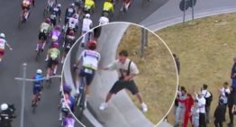 Giro de Italia: caída múltiple y buscan identificar a un joven que puso en riesgo a todo un pelotón de ciclistas