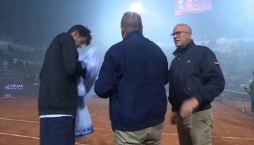 «Smoke delay»: los fuegos artificiales del Inter campeón de la Copa Italia obligaron a frenar un partido del Masters 1000 de Roma