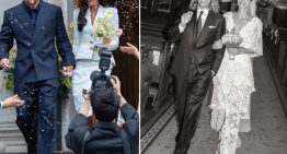 Encuentra las 7 diferencias entre las dos bodas sorpresa del fin de semana: Dua Lipa en Londres al más puro estilo Bianca Jagger y Rocío Crusset en Nueva York con un vestido diseñado por ella misma