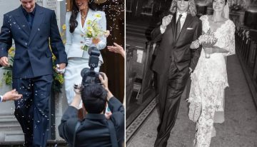 Encuentra las 7 diferencias entre las dos bodas sorpresa del fin de semana: Dua Lipa en Londres al más puro estilo Bianca Jagger y Rocío Crusset en Nueva York con un vestido diseñado por ella misma