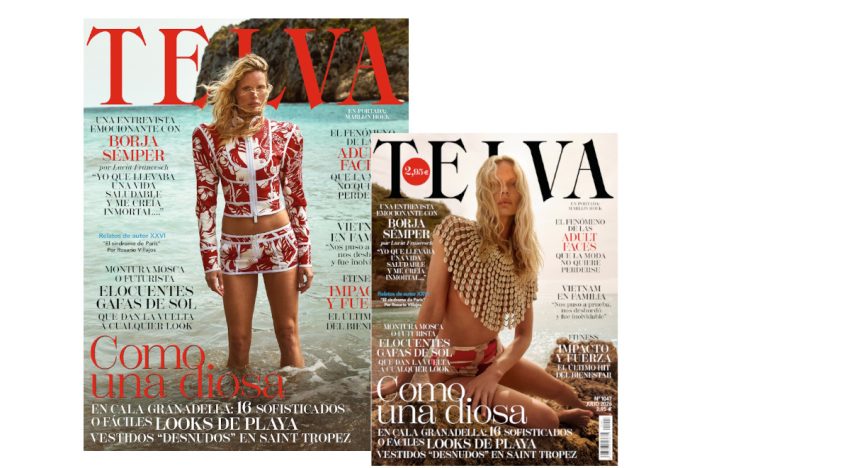 TELVA julio llega al quiosco con el pareo Himba, diseñado en exclusiva por María G. de Jaime para TELVA