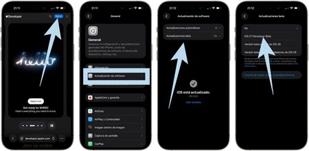 Instalar Beta Ios 27
