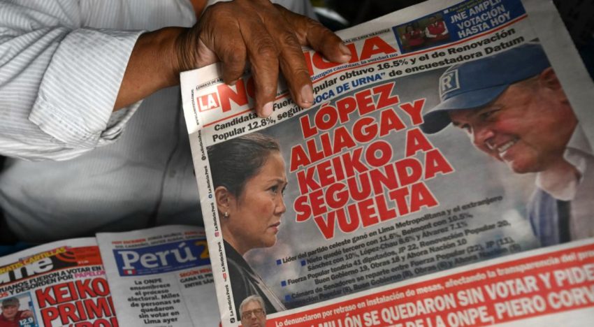 Keiko Fujimori amplía ventaja en conteo de segunda vuelta en Perú
