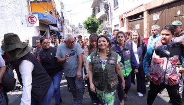 Apoyará jefa de Gobierno a familias de la alcaldía Cuajimalpa afectadas por la intensa lluvia con granizo de ayer