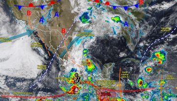 La evolución de Dos-E a Boris marcará el clima del inicio de semana en México