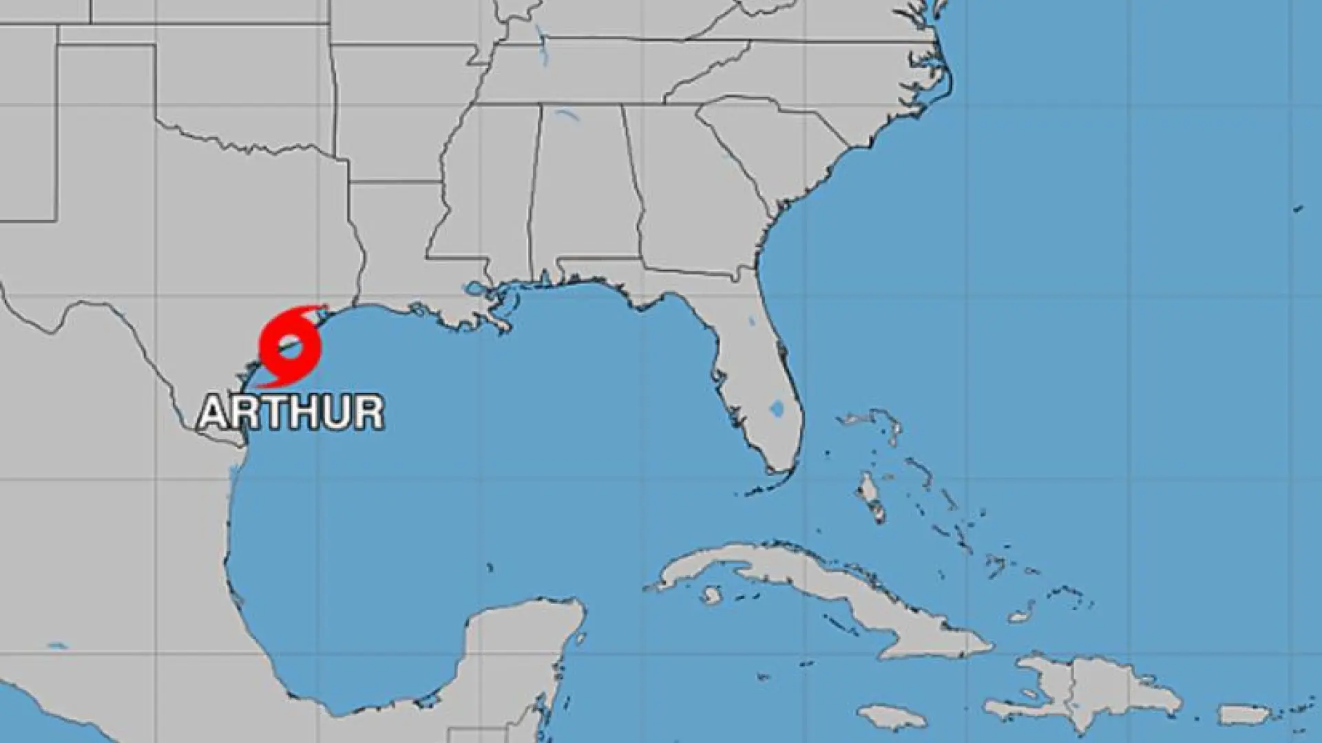 Surge la tormenta tropical Arthur, la primera de la temporada en el Atlántico, frente a las costas de Texas