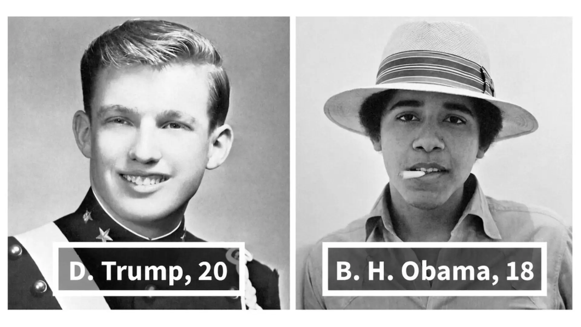 La misteriosa publicación de Donald Trump en su red social: compara fotos de él y de Obama cuando tenían 20 y 18 años