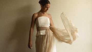 La novia del norte con el velo versátil que se convirtió en fular y cinturón en la misma boda
