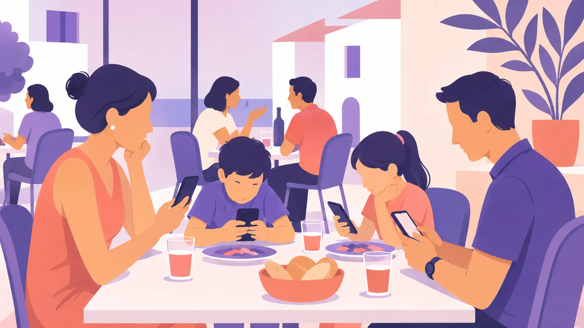 El móvil en la mesa: lo que les estamos quitando a nuestros hijos sin darnos cuenta