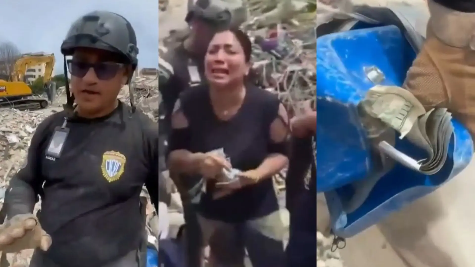 Detienen a cuatro policías en Venezuela por apropiarse de dinero hallado bajo los escombros