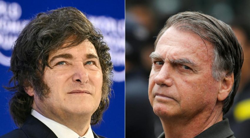 Corte suprema de Brasil prohíbe visita de Milei a Bolsonaro en prisión domiciliaria