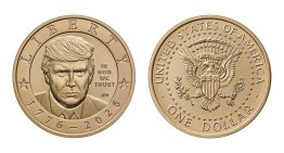 Todo lo que se sabe sobre la nueva moneda de 1 dólar con la imagen de Trump
