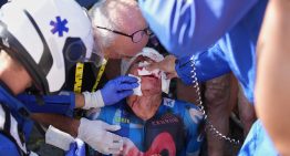 Dramático accidente de Einer Rubio en el Tour de Francia: chocó contra un auto por un insólito motivo y terminó con 20 puntos en la cara