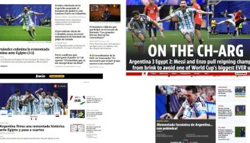 «Remontada faraónica», «Messi llora» y «Dios ha resucitado»: la reacción de los medios del mundo tras el 3-2 de Argentina vs Egipto