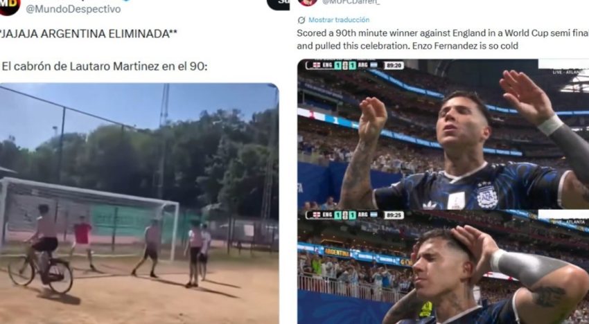 Los mejores memes de Argentina vs Inglaterra: la batalla de Atlanta, el Topo Gigio de Enzo Fernández y el cabezazo salvador de Lautaro Martínez