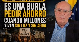 Omar González: Es una burla pedir ahorro cuando millones viven sin luz y sin agua